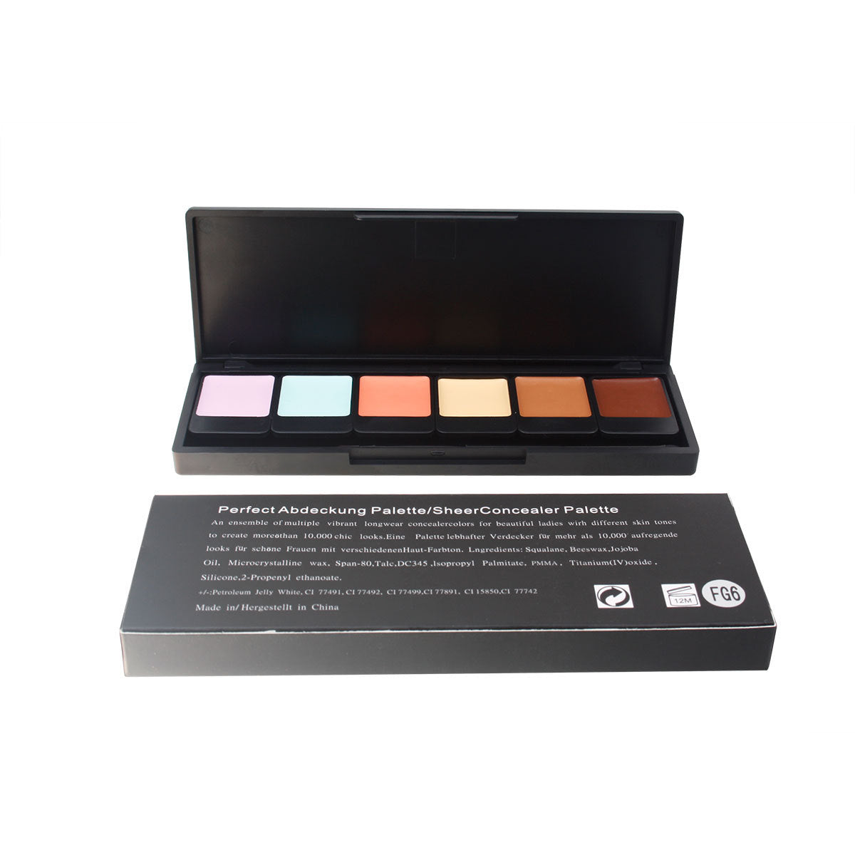 6-color concealer, paste to cover spots, cover dark circles, skin-friendly and easy to push away makeup