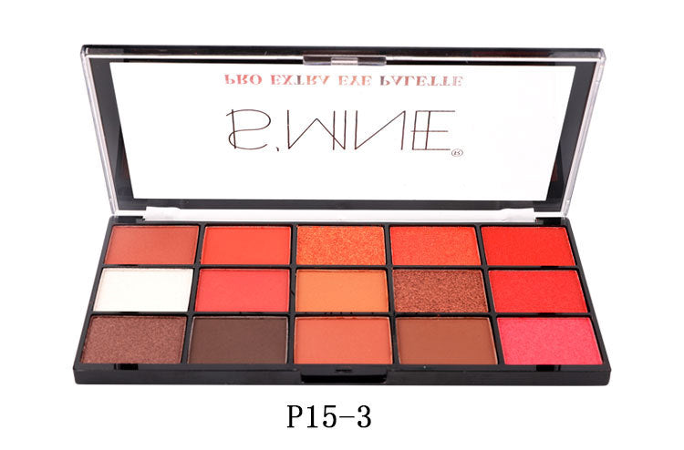 15 color pearlescent matte Internet celebrity eyeshadow disc powder delicate three-dimensional luster three colors optional