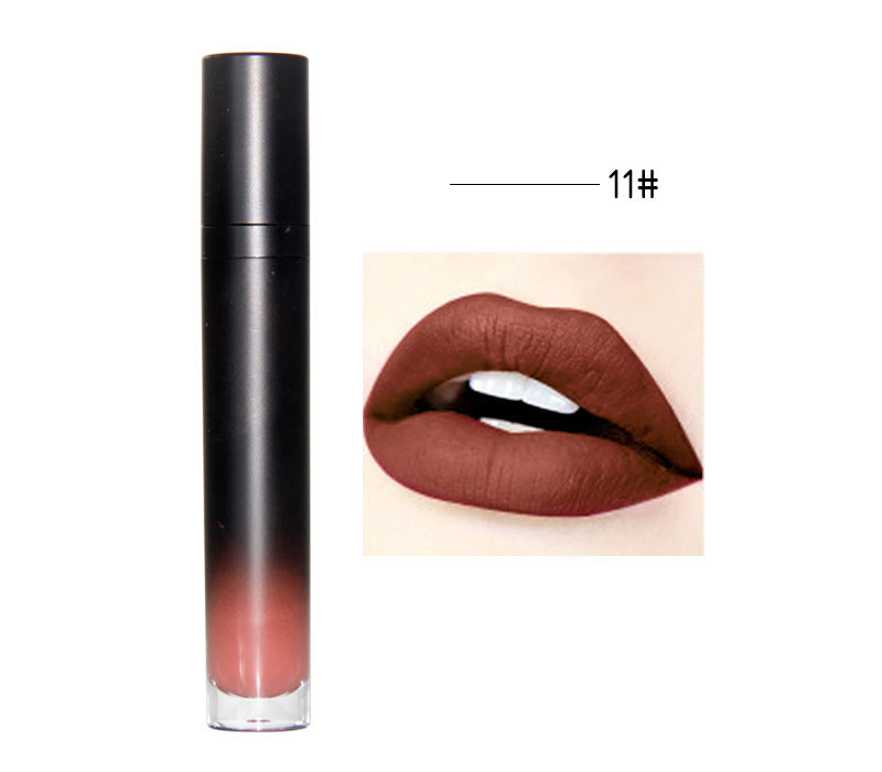 12 colors matte matte is not easy to stick to the cup lipstick waterproof