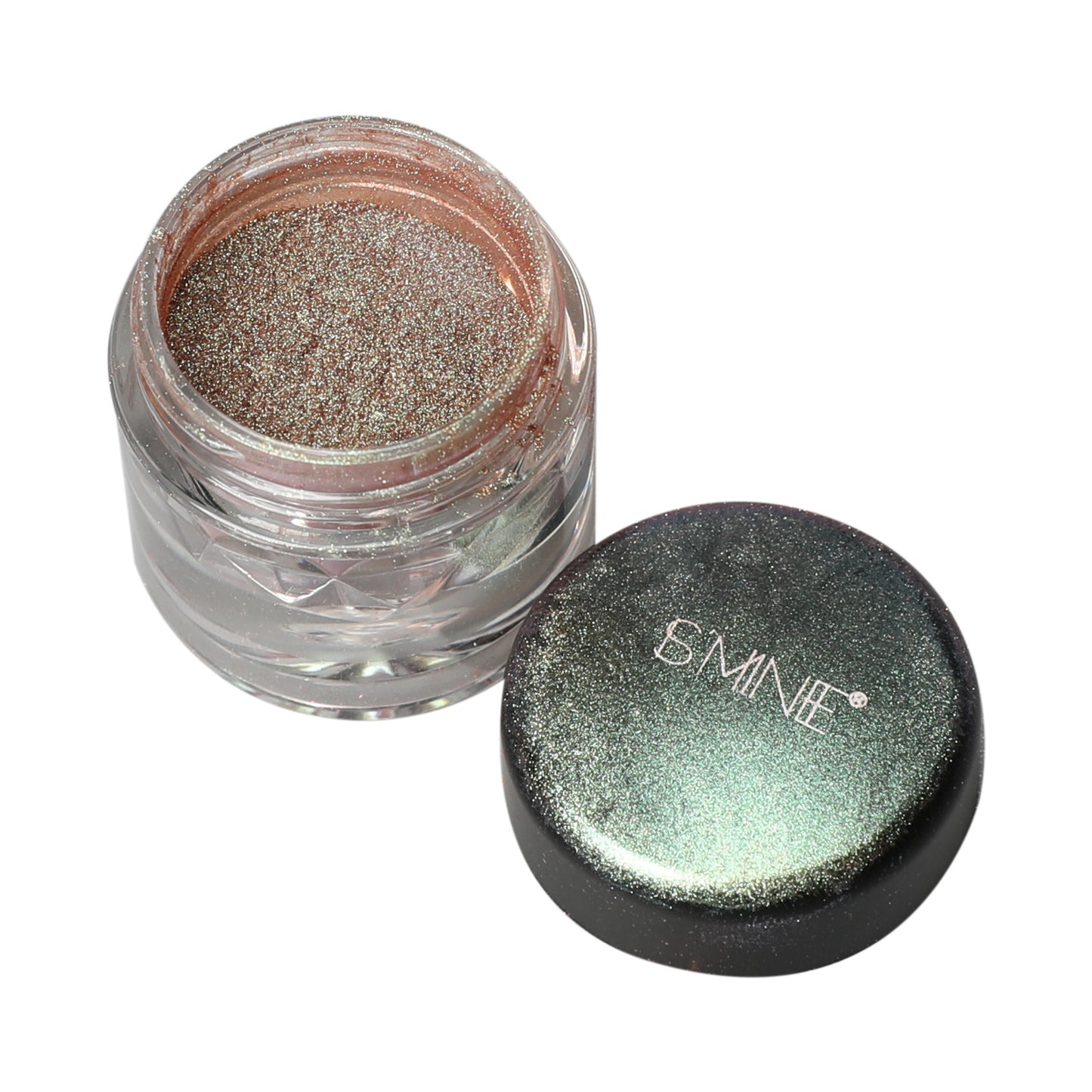 High glitter pearlescent eyeshadow powder trendy charm eye makeup, chameleon eyeshadow powder plastic bottle