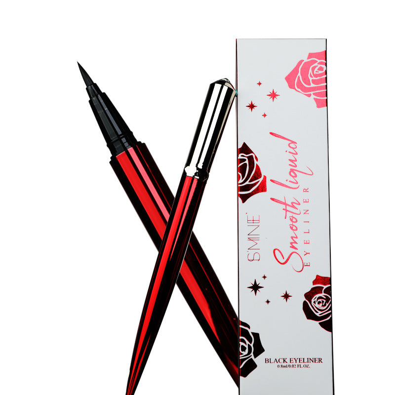 Eyeliner, quick-drying and non-smudging, waterproof and slender eyeliner, evenly colored.