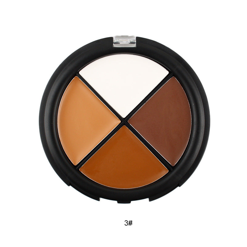 4-color concealer, covering spots and dark circles, skin-friendly and easy to push away makeup concealer