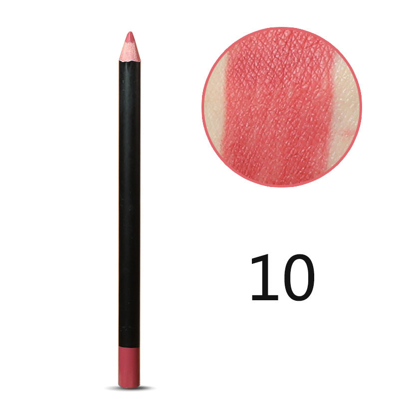 22-color neutral wooden pole lip liner single pack multi-functional spot lipstick pen lasting and easy to color
