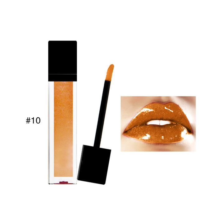 11-color glitter lip gloss lasts longer and is not easy to take off makeup. Sequin glitter lip gloss lip glaze
