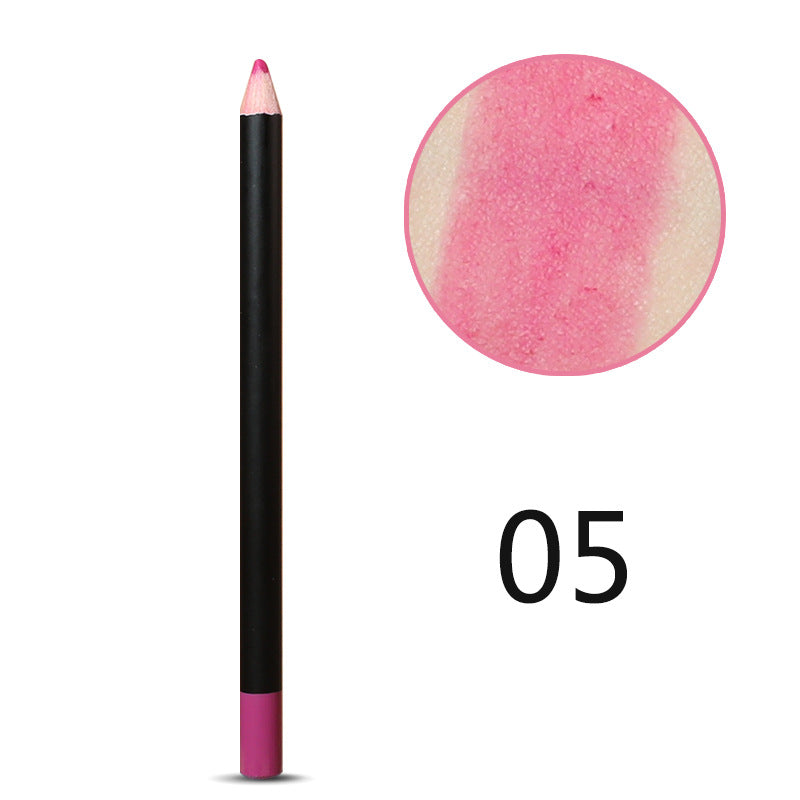 22-color neutral wooden pole lip liner single pack multi-functional spot lipstick pen lasting and easy to color