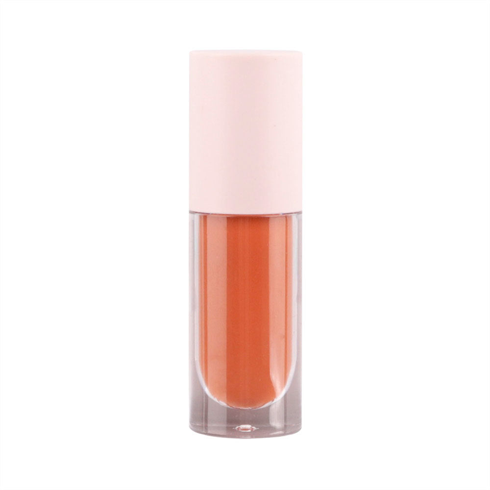 Eight-color non-stick cup liquid lipstick matte color rendering makeup non-fading transparent round tube lipstick
