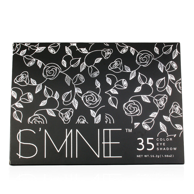 35-color eyeshadow disc, full pearlescent eyeshadow disc, fine powder and easy to color daily makeup eyeshadow disc