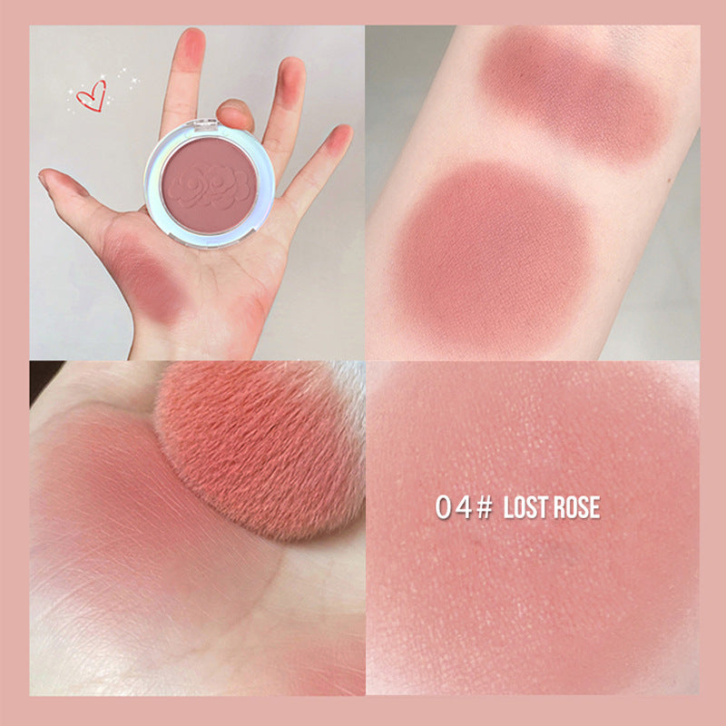 Student rouge blush engraved pattern high value monochrome blush delicate natural makeup easy to color