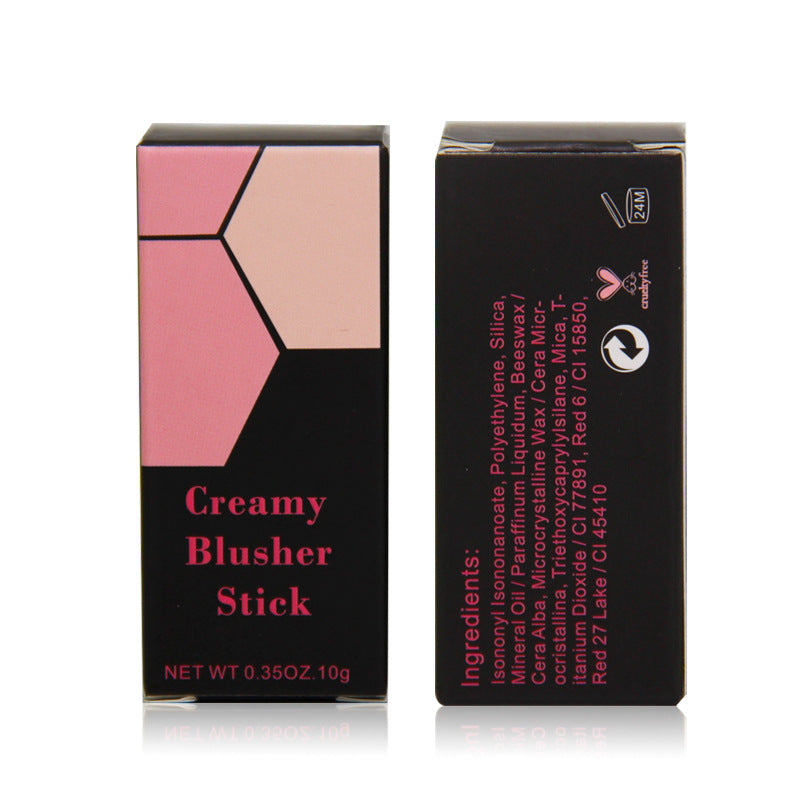 Single Blush Stick Grooming Stick Long-lasting Waterproof Blush Cream 3 Colors Optional Beauty Grooming Cream