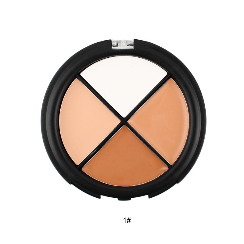 4-color concealer, covering spots and dark circles, skin-friendly and easy to push away makeup concealer