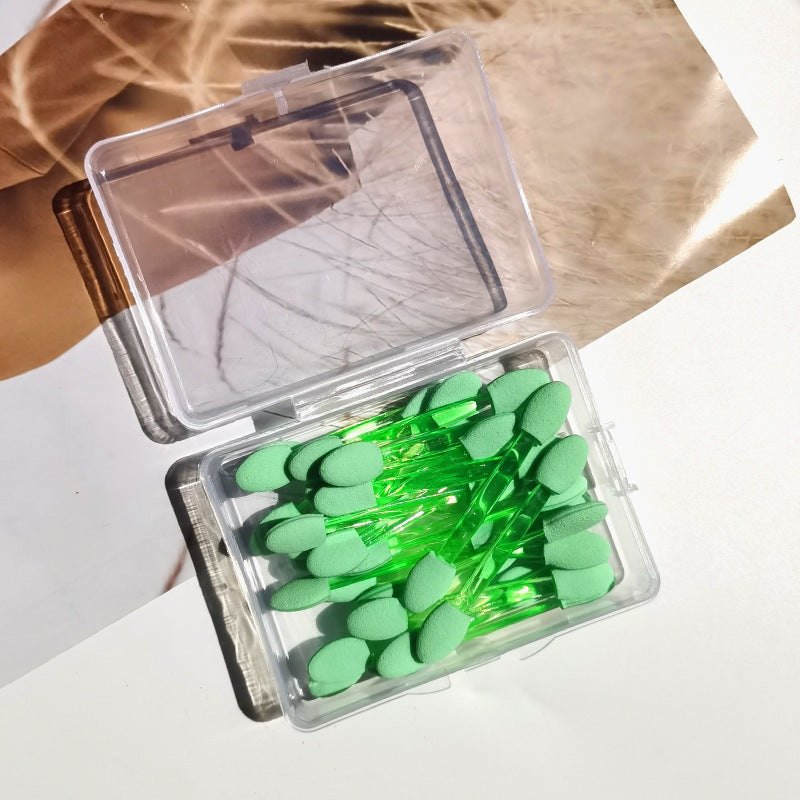 Double head eyeshadow brush, elastic latex material 20 tube eyeshadow brush, uniform coloring, soft and skin-friendly