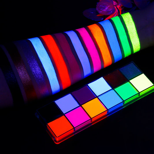 12 color fluorescent oil paint drama stage face body painting smooth texture