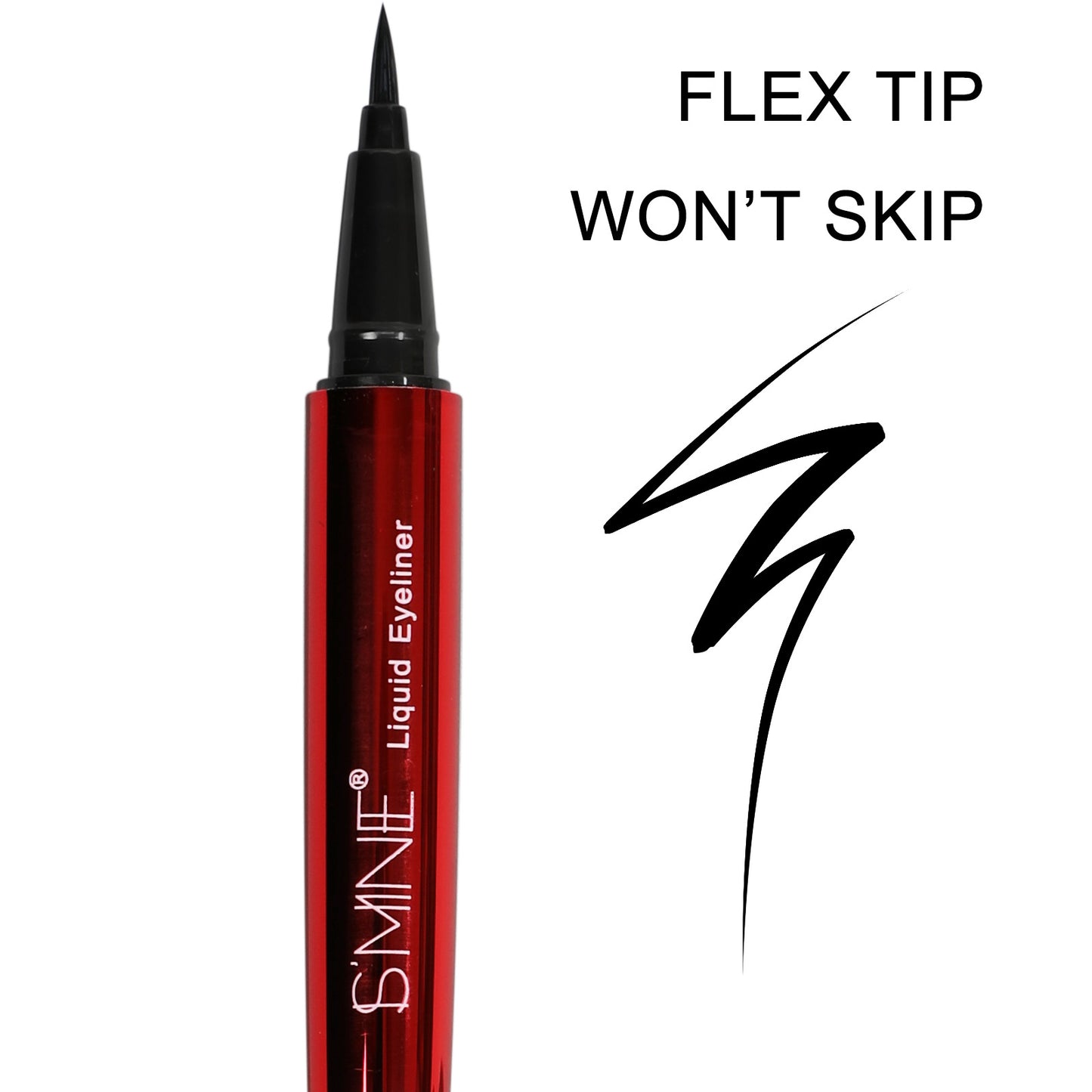 Eyeliner, quick-drying and non-smudging, waterproof and slender eyeliner, evenly colored.