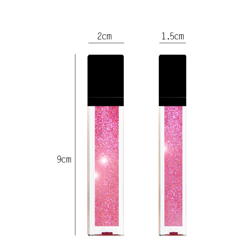 11-color glitter lip gloss lasts longer and is not easy to take off makeup. Sequin glitter lip gloss lip glaze