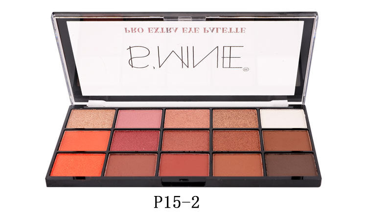 15 color pearlescent matte Internet celebrity eyeshadow disc powder delicate three-dimensional luster three colors optional