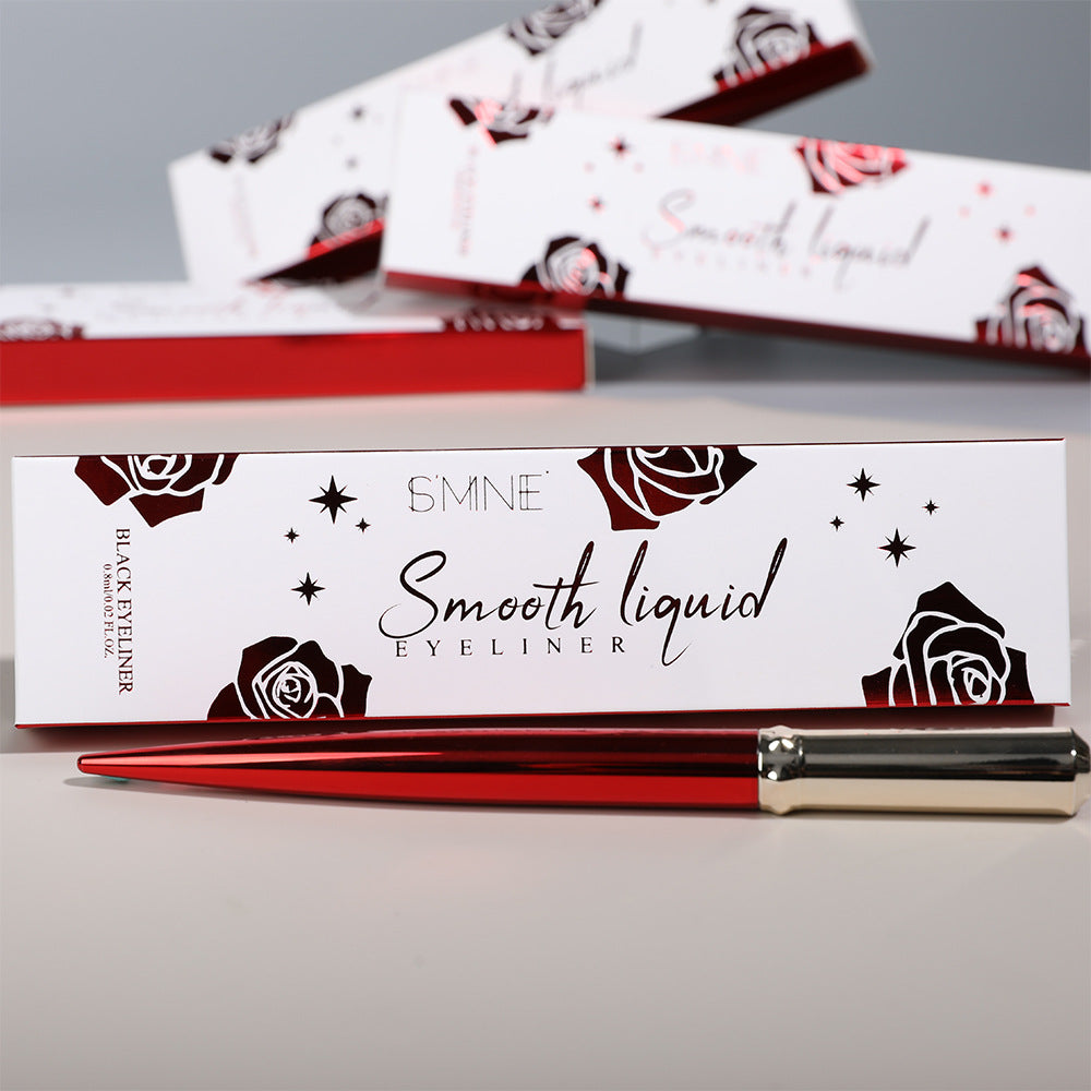 Eyeliner, quick-drying and non-smudging, waterproof and slender eyeliner, evenly colored.