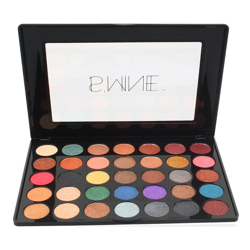 35-Color eyeshadow disc, pearlescent matte eyeshadow disc, multi-color makeup disc, powdery delicate explosion classic