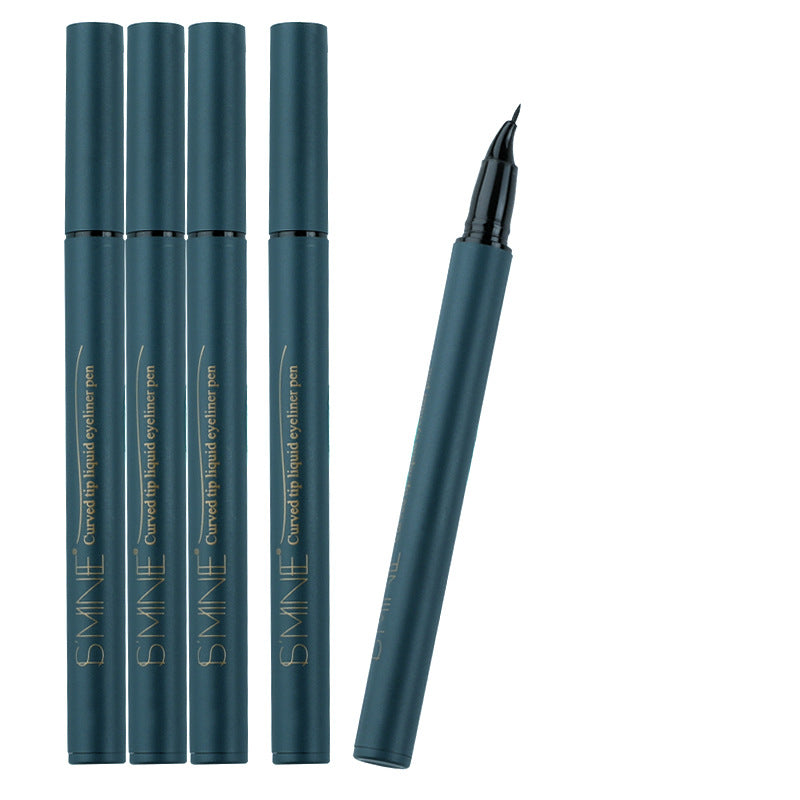 Bending eyeliner pen, evenly colored without smudging, strong waterproof and easy to remove makeup, easy for beginners to pinch