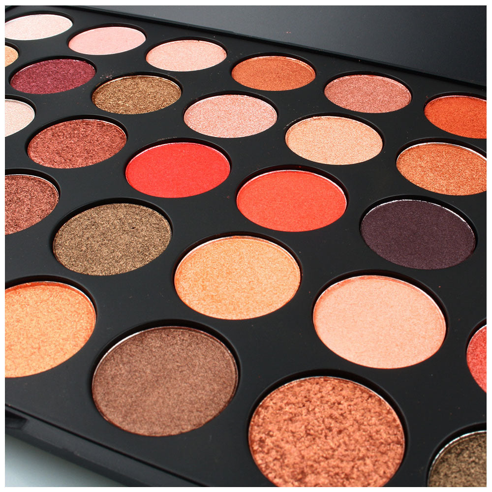 35-color full pearl eyeshadow, peach blossom makeup, pumpkin orange mermaid eyeshadow disc