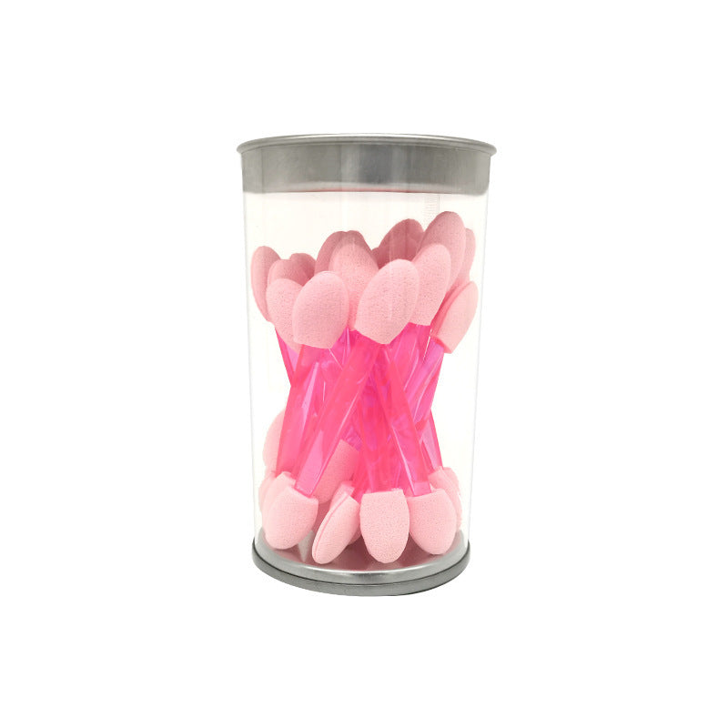 Double head eyeshadow brush, elastic latex material 20 tube eyeshadow brush, uniform coloring, soft and skin-friendly