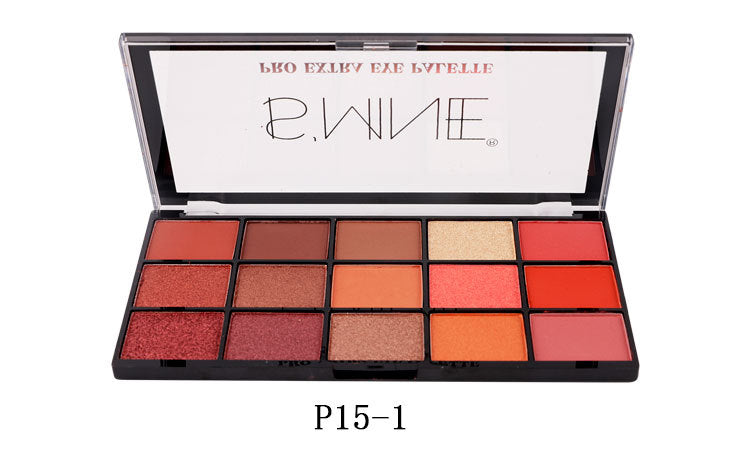 15 color pearlescent matte Internet celebrity eyeshadow disc powder delicate three-dimensional luster three colors optional